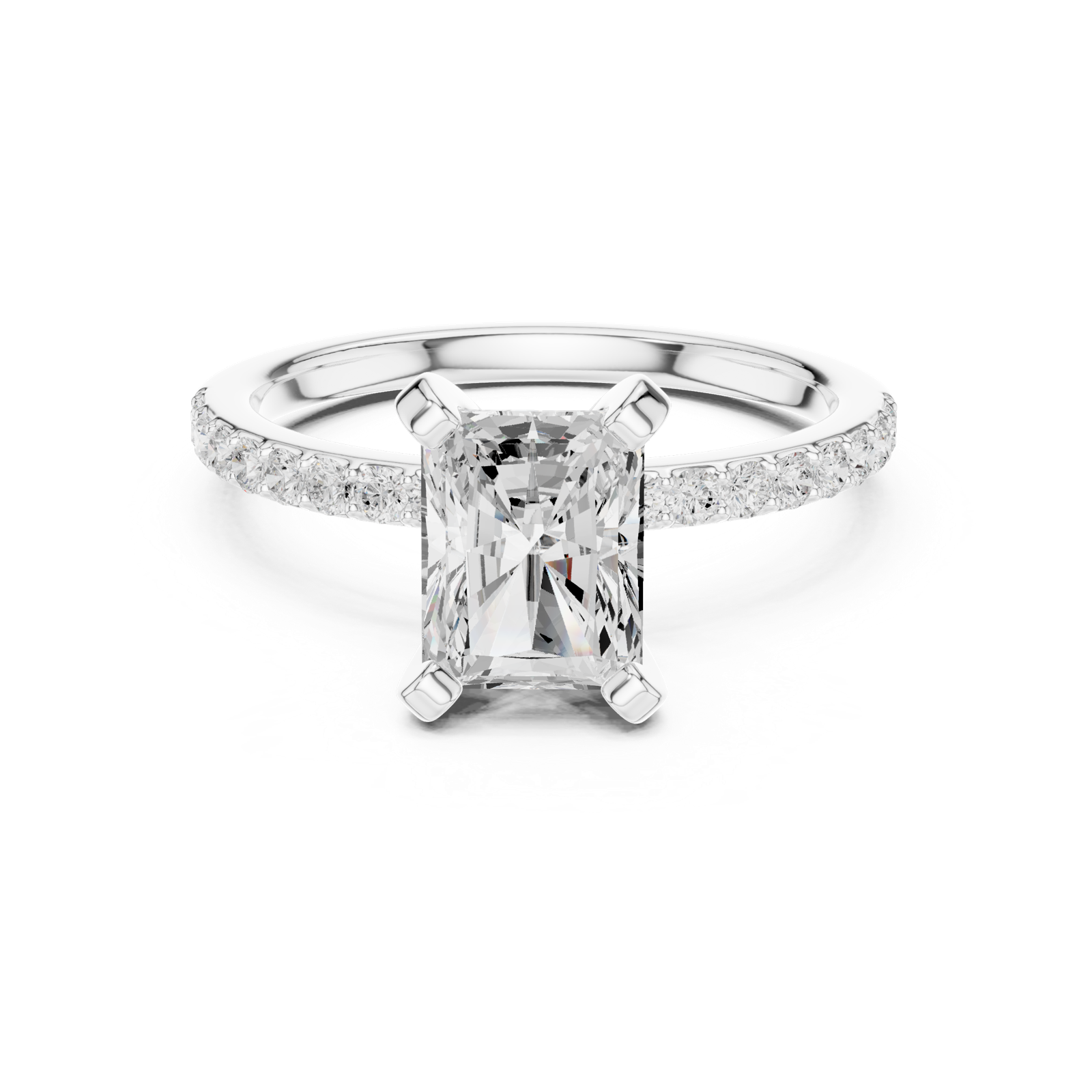 Gold Ring DDLR-891, White Gold, view 4