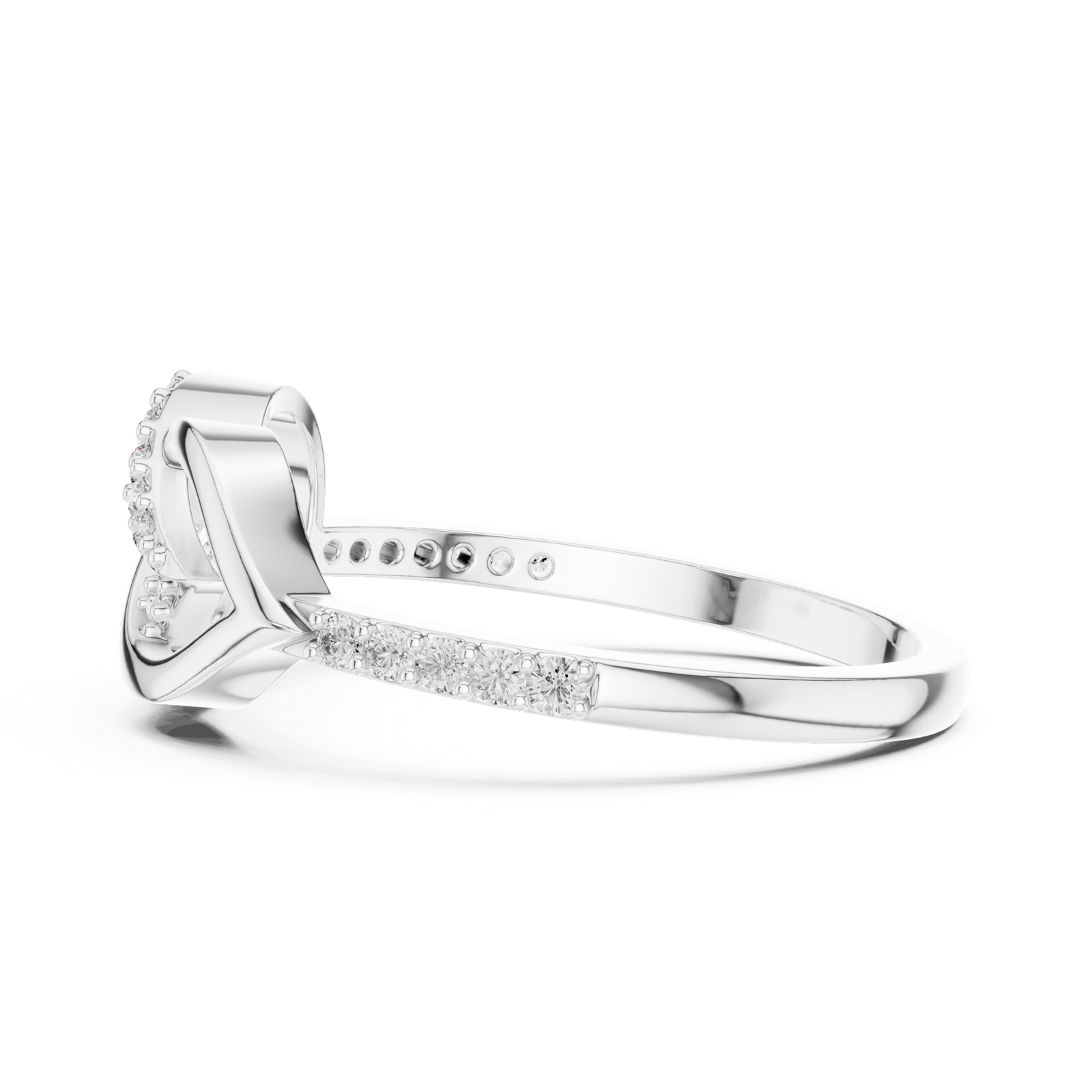 Gold Ring LR-01 (54), White Gold, view 3