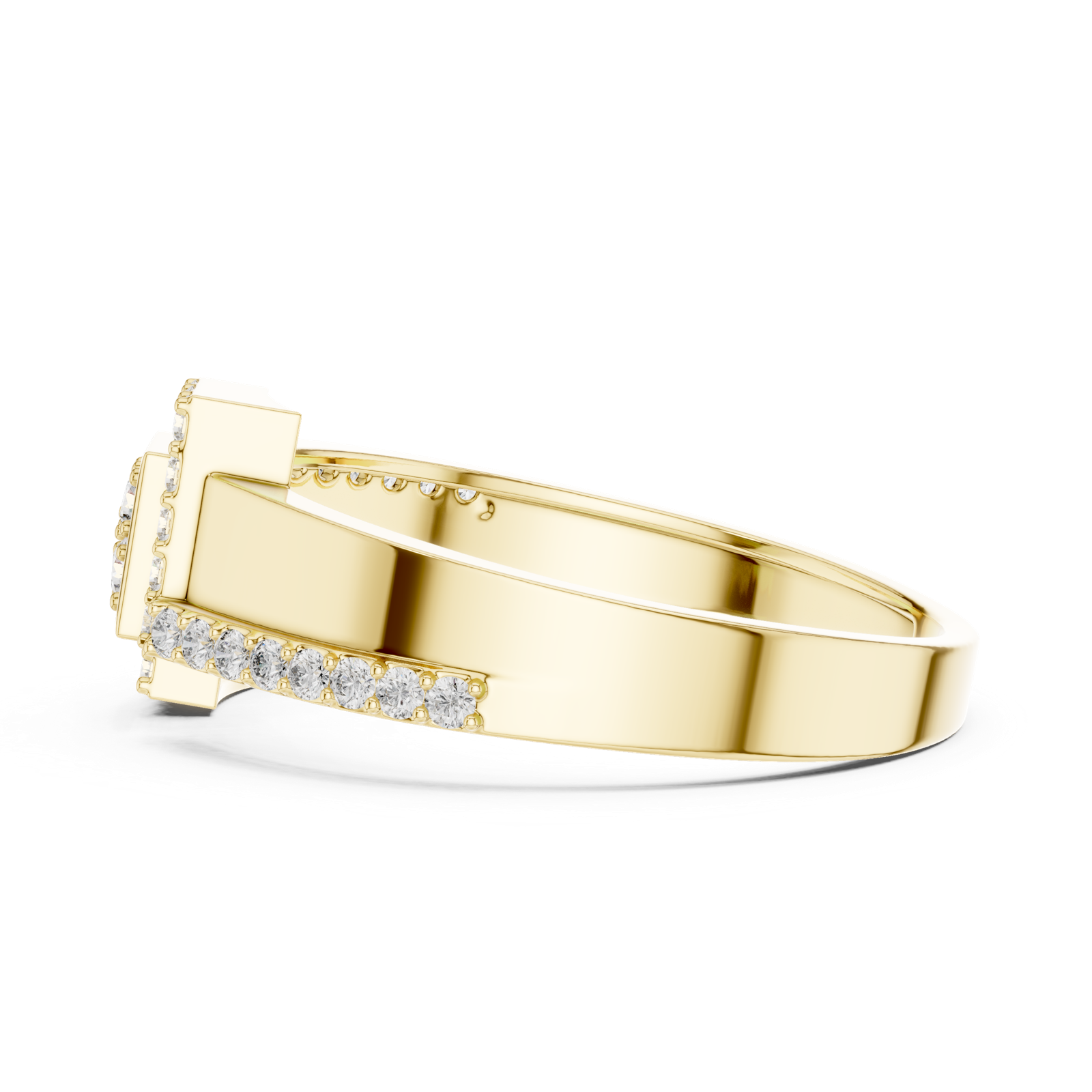Gold Ring LR-01 (48), Yellow Gold, view 3