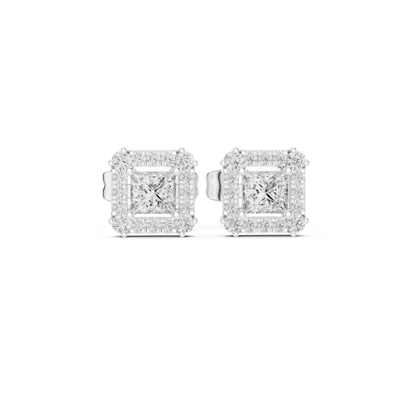 Gold Earrings 3-10003E_111_S, White Gold