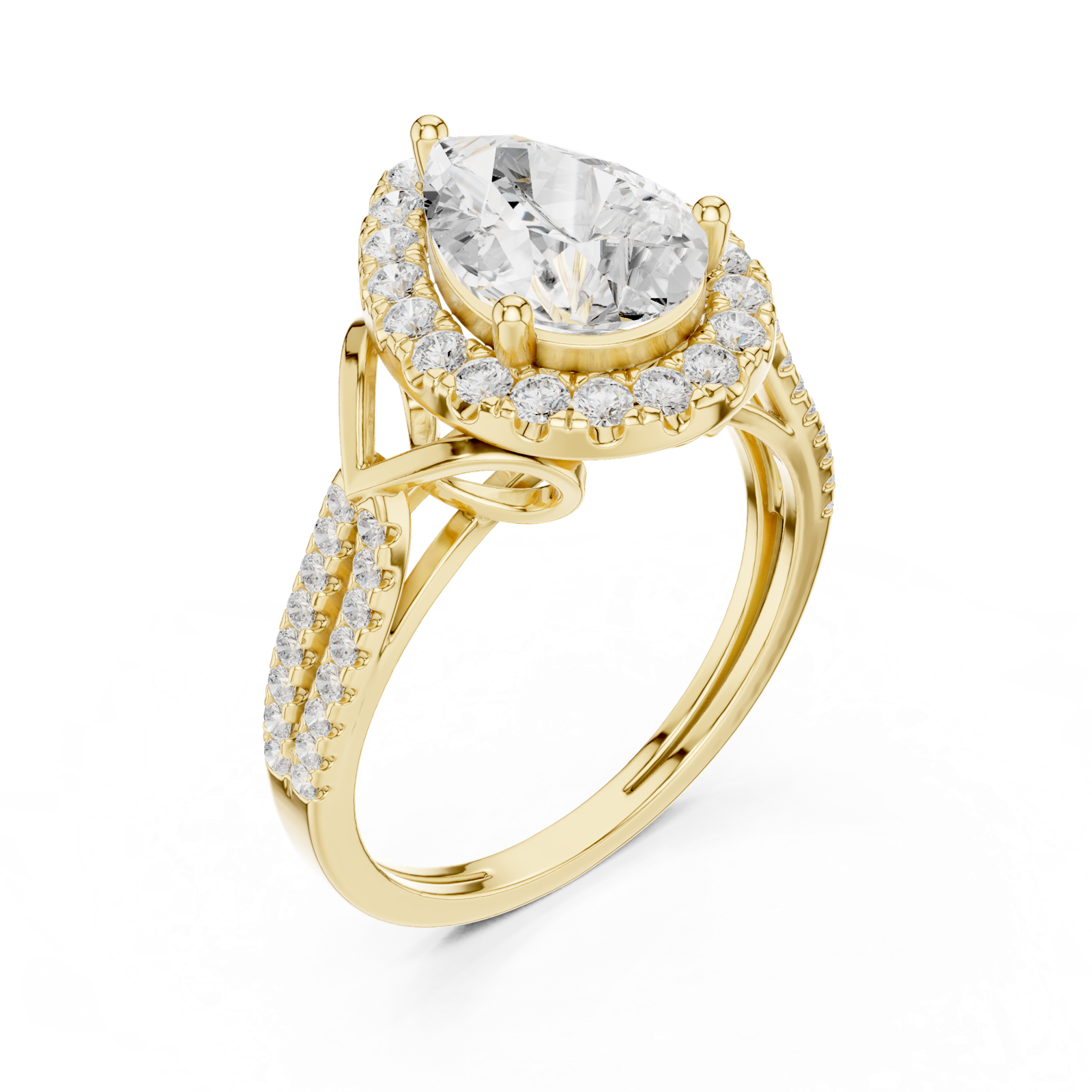 Gold Ring DDLR-397, Yellow Gold, view 2