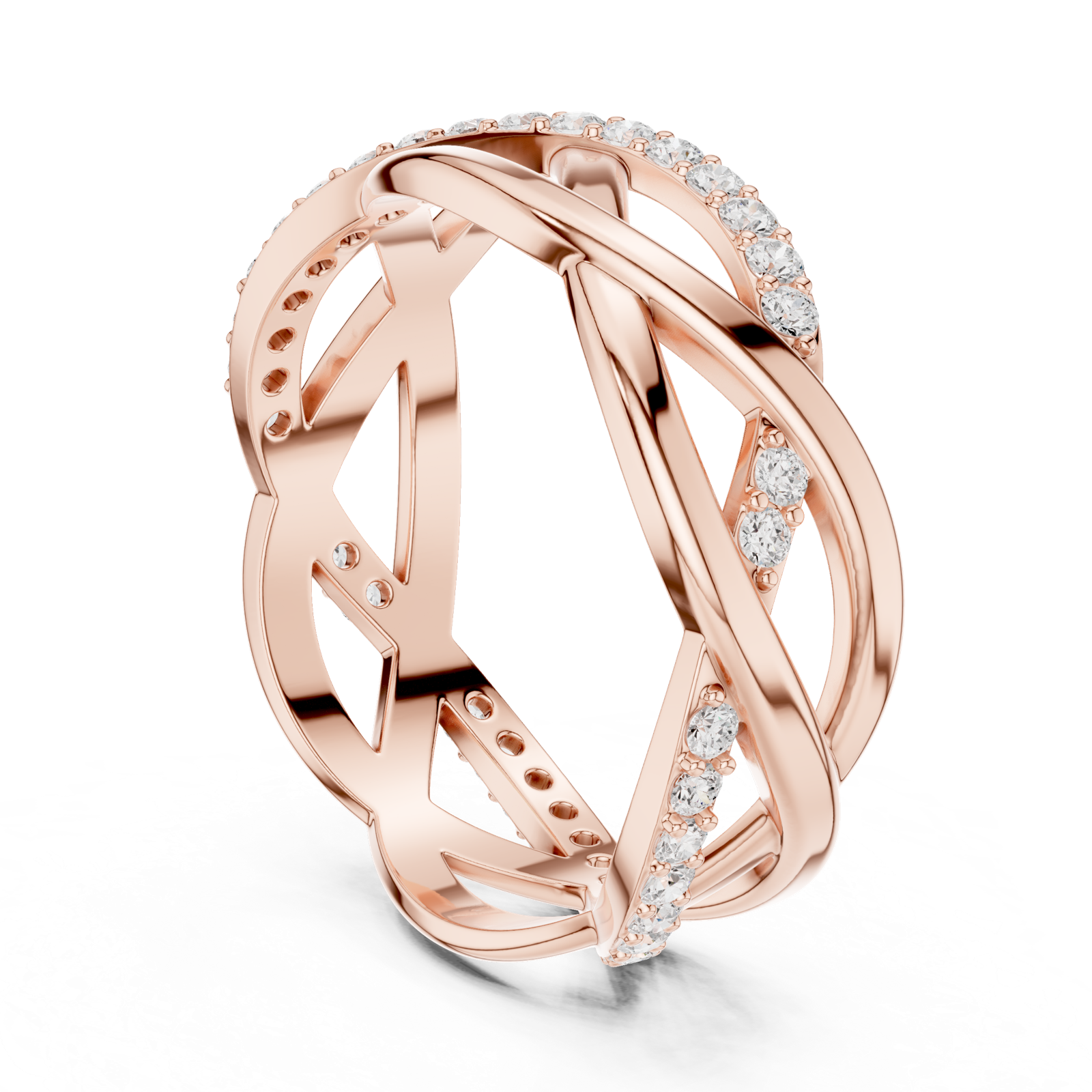 Gold Ring L22-R8, Rose Gold, view 1