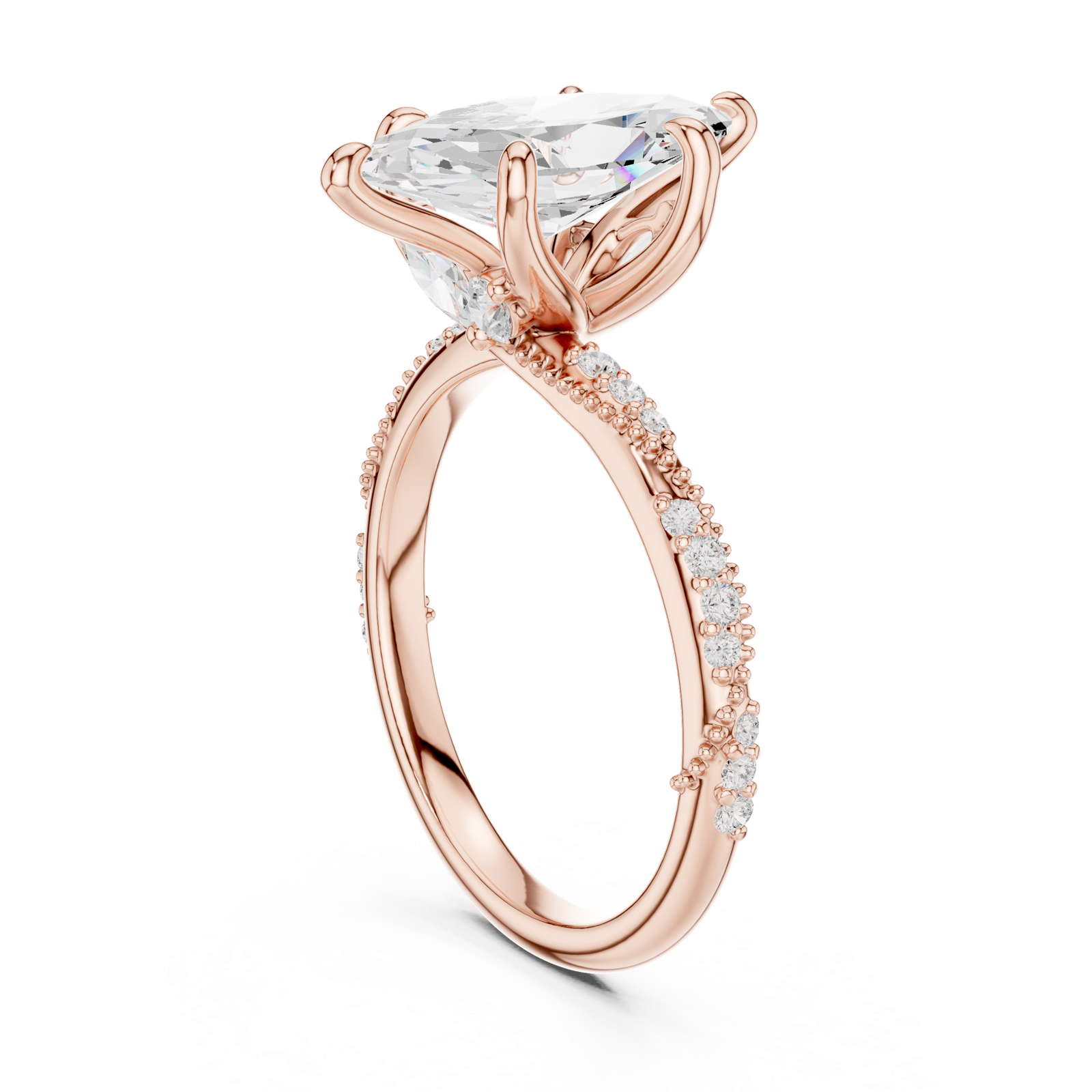 Gold Ring DDLR-964, Rose Gold
