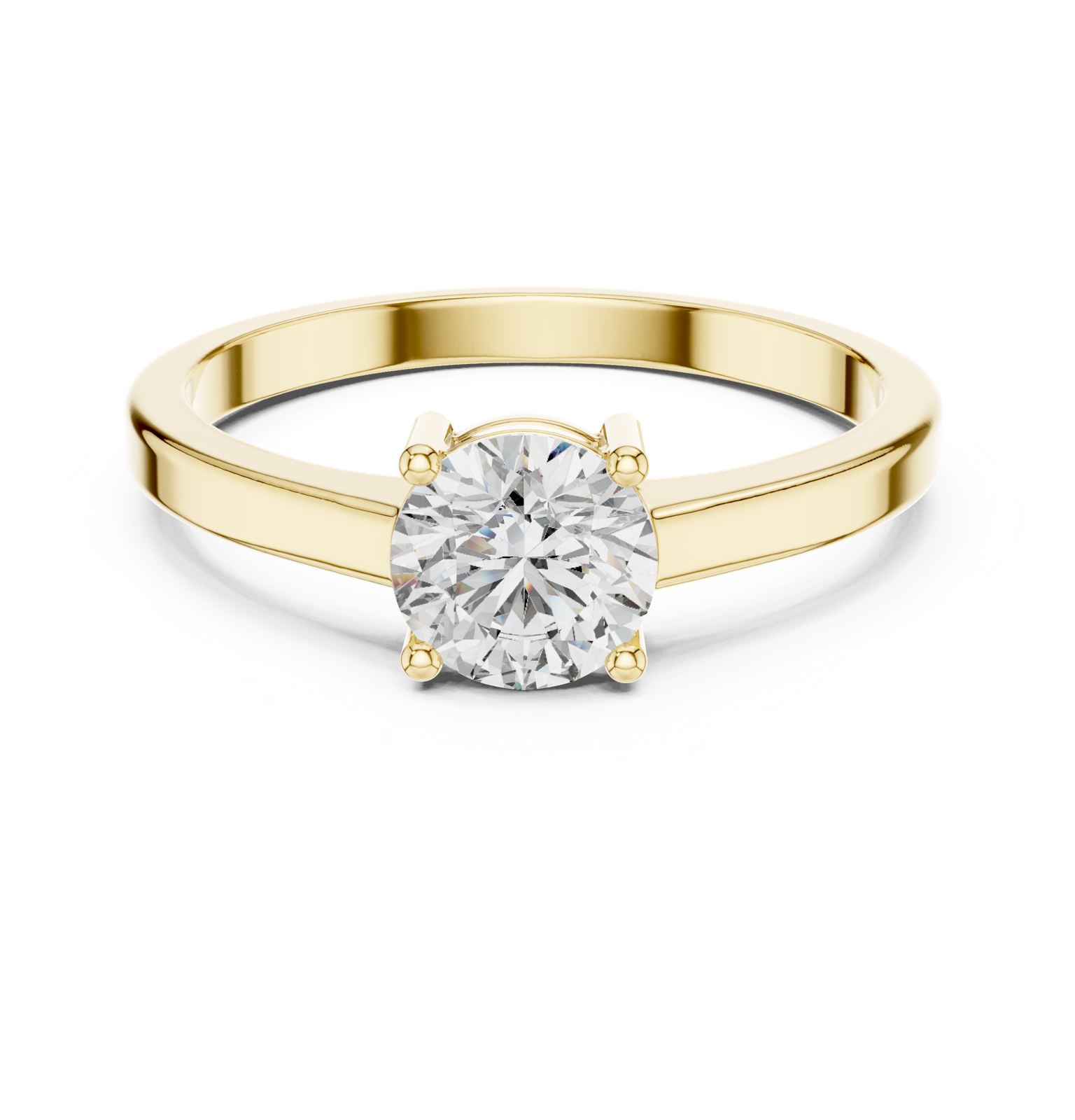 Gold Ring ALR-28, Yellow Gold, view 4