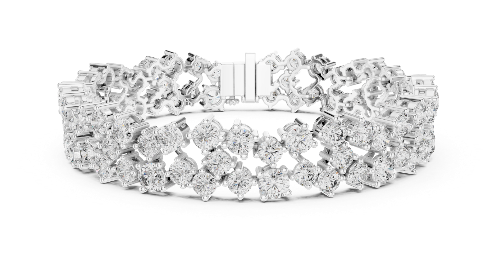 Gold Bracelet GLBR-0019, White Gold, view 4