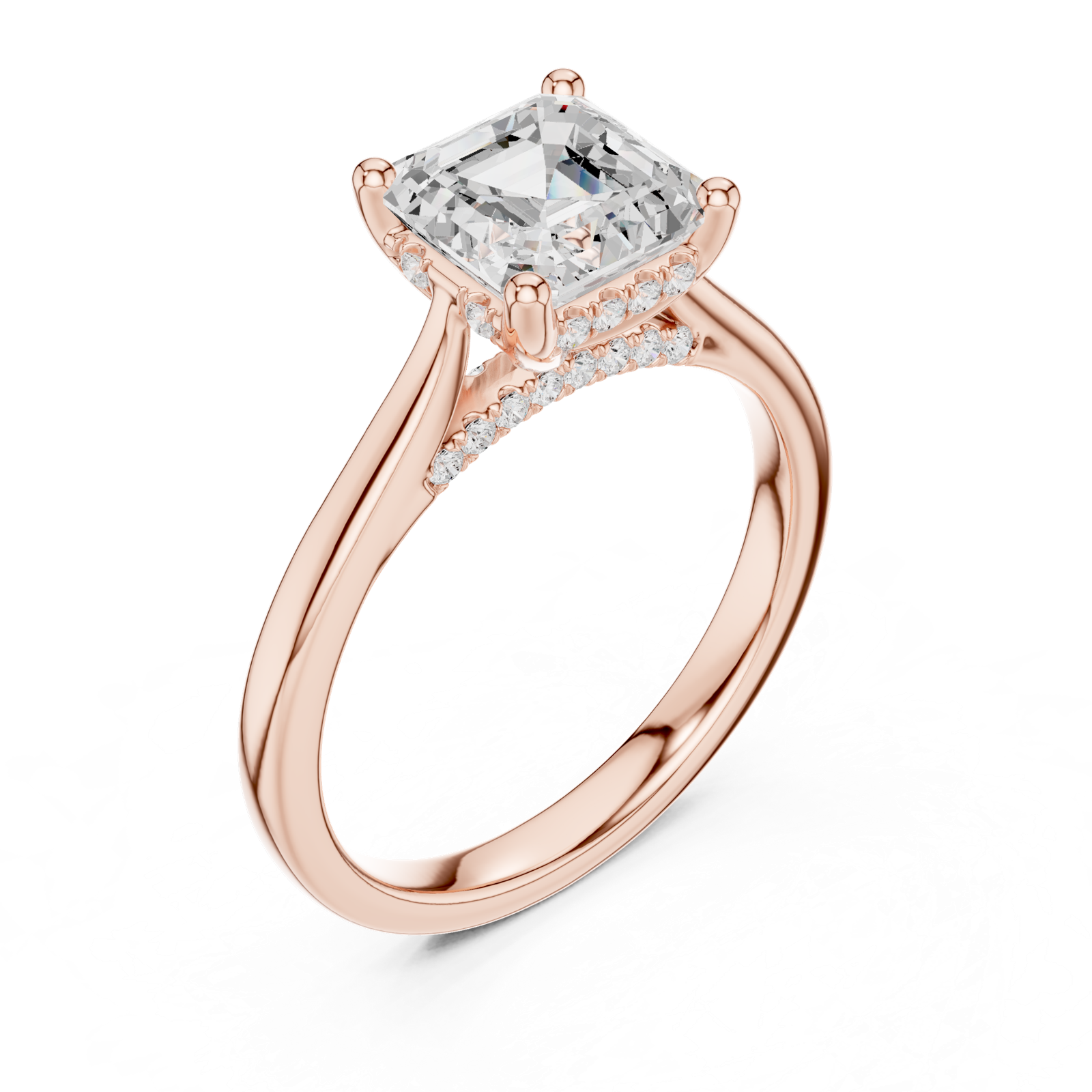Gold Ring DDLR-983, Rose Gold, view 2