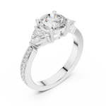Gold Ring DDLR-264, White Gold, view 2