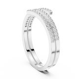 Gold Ring DR-6311, White Gold, view 1
