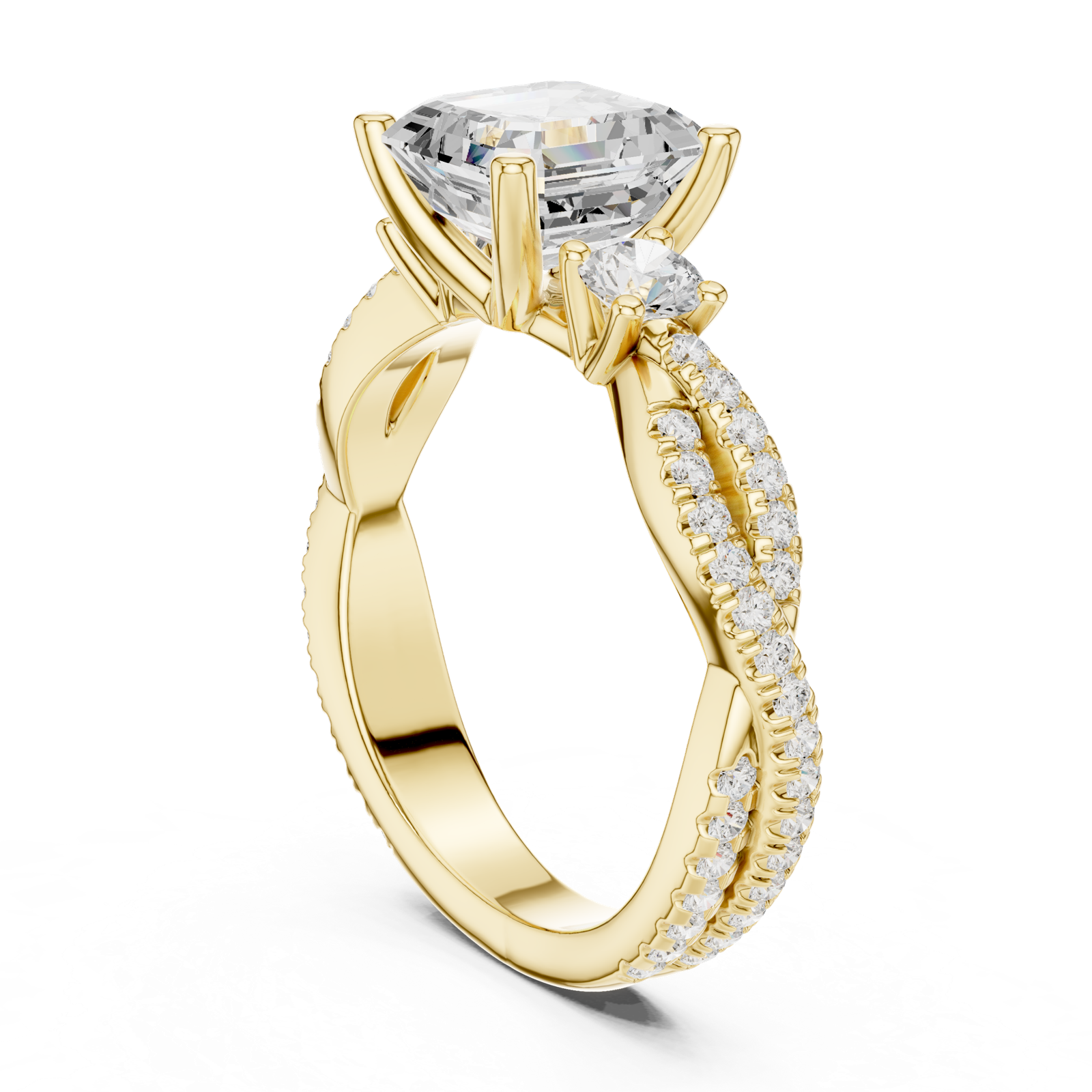 Gold Ring DDLR-1032, Yellow Gold, view 1