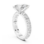 Gold Jewelry L35-63, Pear center stone, White Gold, view 1