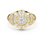 Gold Ring DDLR-768, Yellow Gold, view 4
