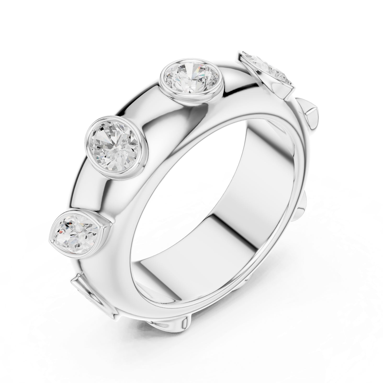 Gold Ring SBWR(52), White Gold, view 2