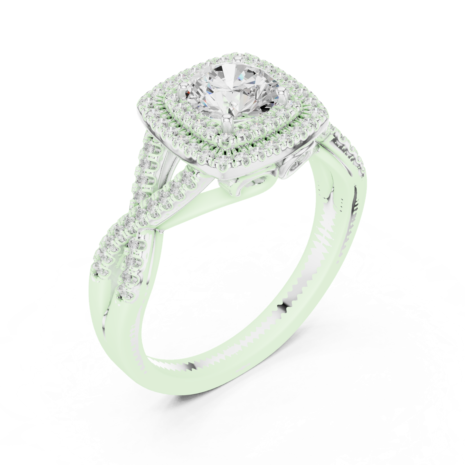 Gold Ring LR-0257, White Gold