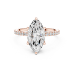 Gold Jewelry L36-16, Marquise center stone, Rose Gold, view 4