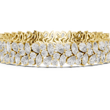 14K Solid Gold Lab Diamond Bracelet, Yellow Gold, view 3
