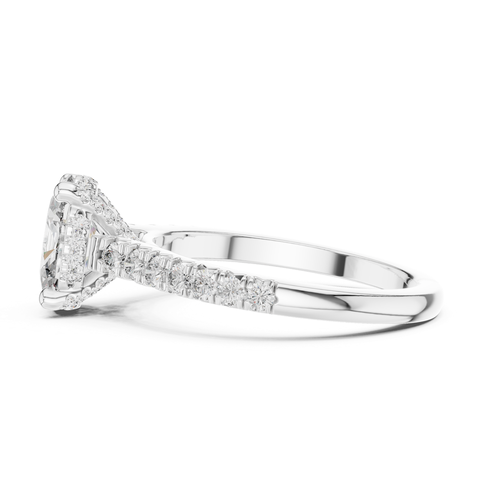 Gold Ring DDLR-249, White Gold, view 3