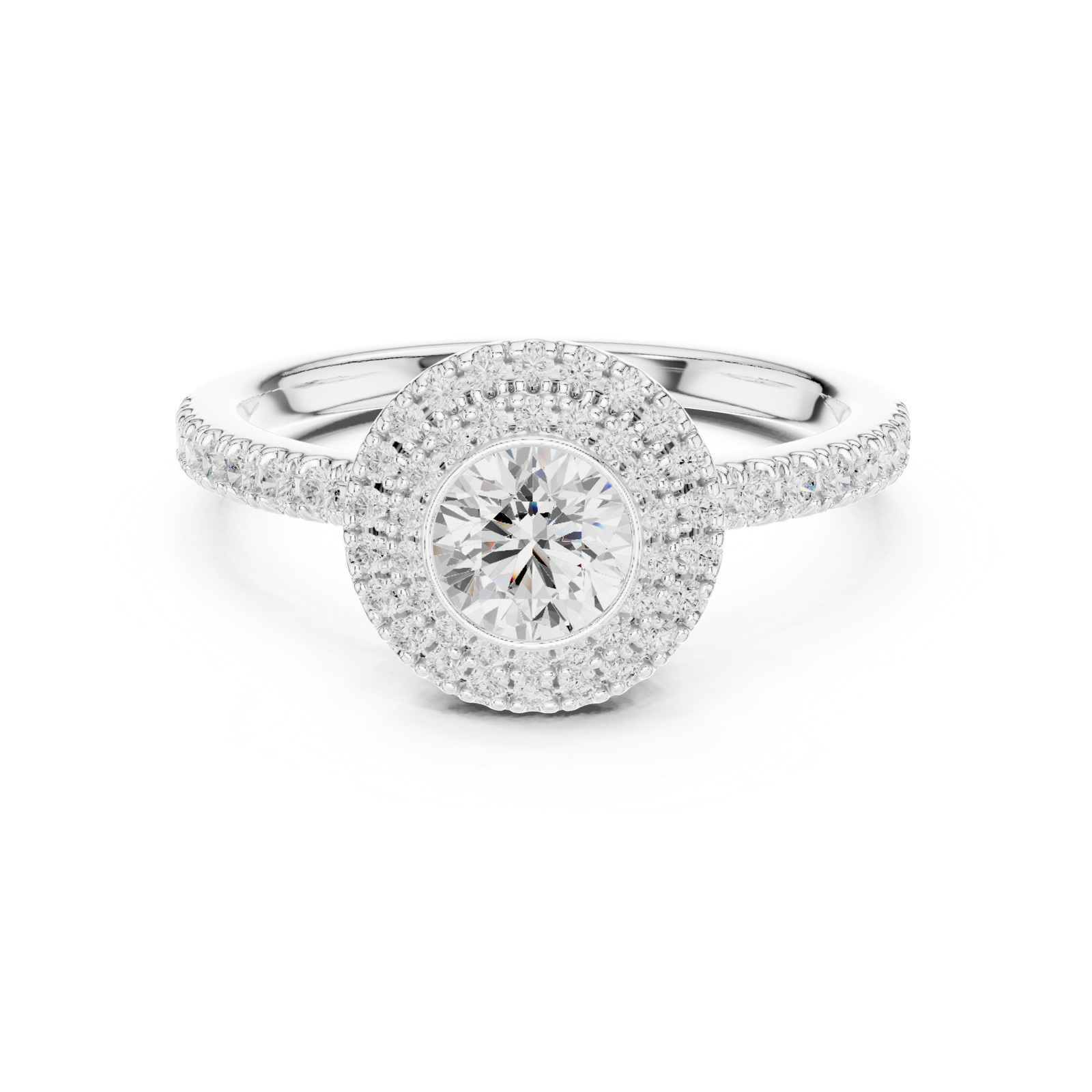 Gold Ring LR-0246, White Gold