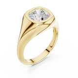 Gold Jewelry L36-4, Cushion center stone, Yellow Gold, view 2