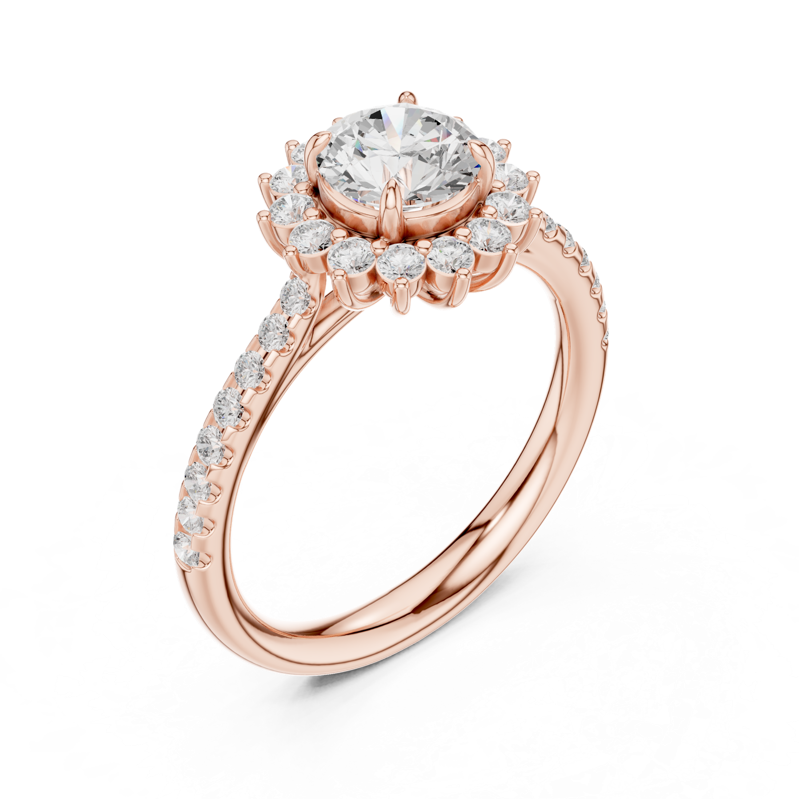 Gold Ring DDLR-674, Rose Gold, view 2