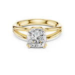 Gold Jewelry L36-7, Cushion center stone, Yellow Gold, view 4