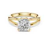 Gold Jewelry L36-7, Cushion center stone, Yellow Gold, view 4