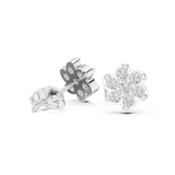 Gold Earrings 9-10034E, White Gold