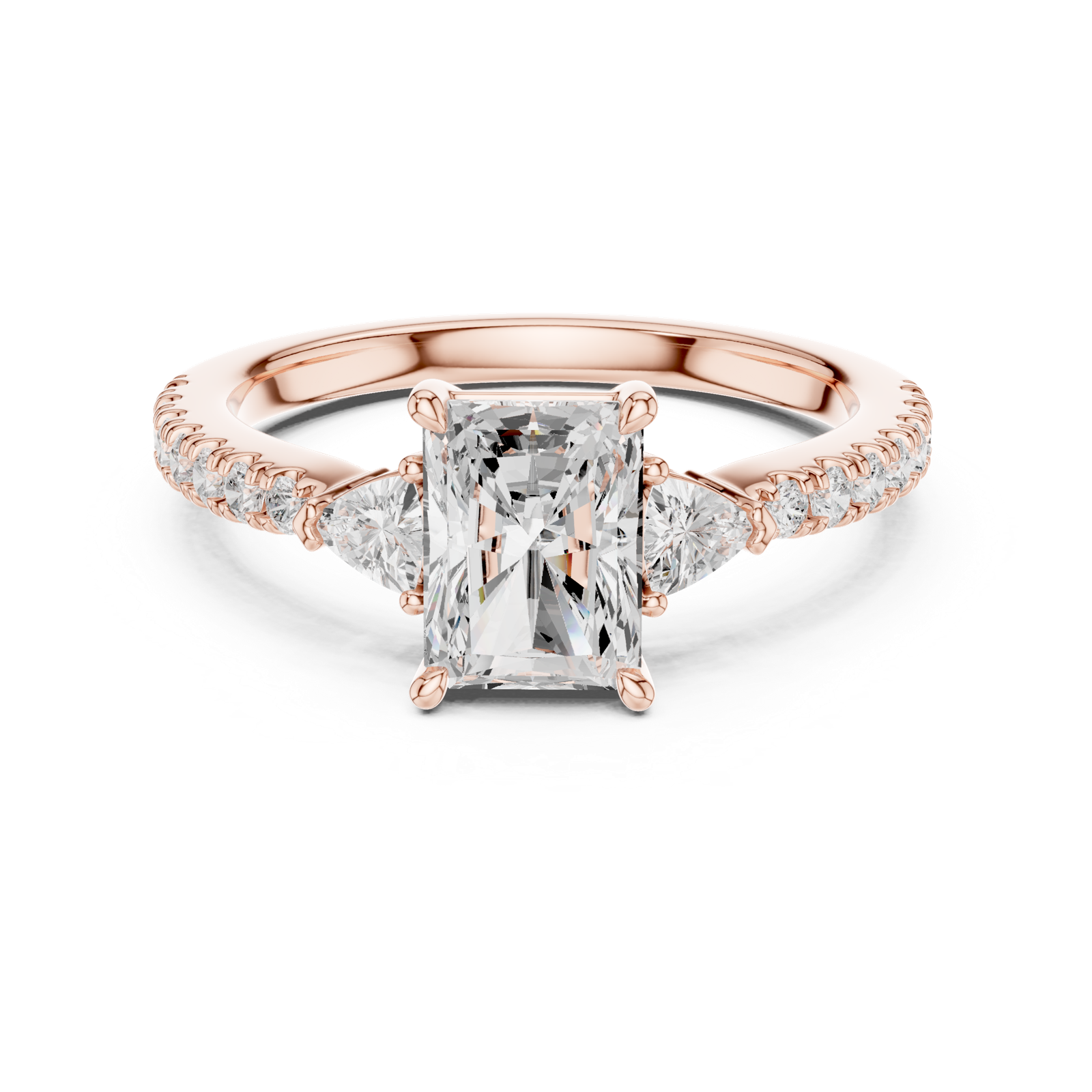 Gold Ring DDLR-862, Rose Gold, view 4