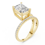 Gold Jewelry L35-39, Radiant center stone, Yellow Gold, view 2