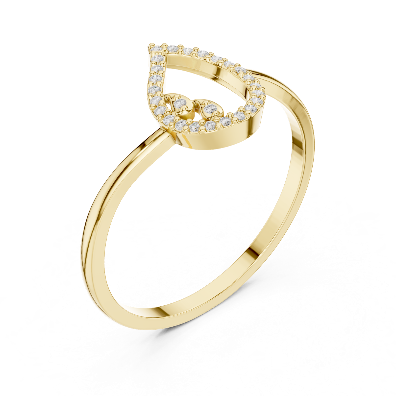 Gold Ring DDLR-469, Yellow Gold, view 2