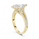 Gold Ring DDLR-252, Marquise center stone, Yellow Gold, view 1