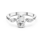 Gold Ring HLR-45, White Gold, view 4