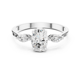 Gold Ring HLR-45, White Gold, view 4