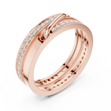 Gold Ring R27, Rose Gold, view 2