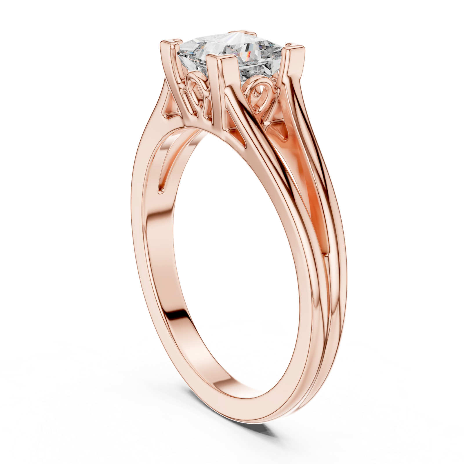 Gold Ring DDLR-036, Rose Gold, view 1