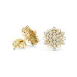 Gold Earrings 9-10100E, Yellow Gold, view 1