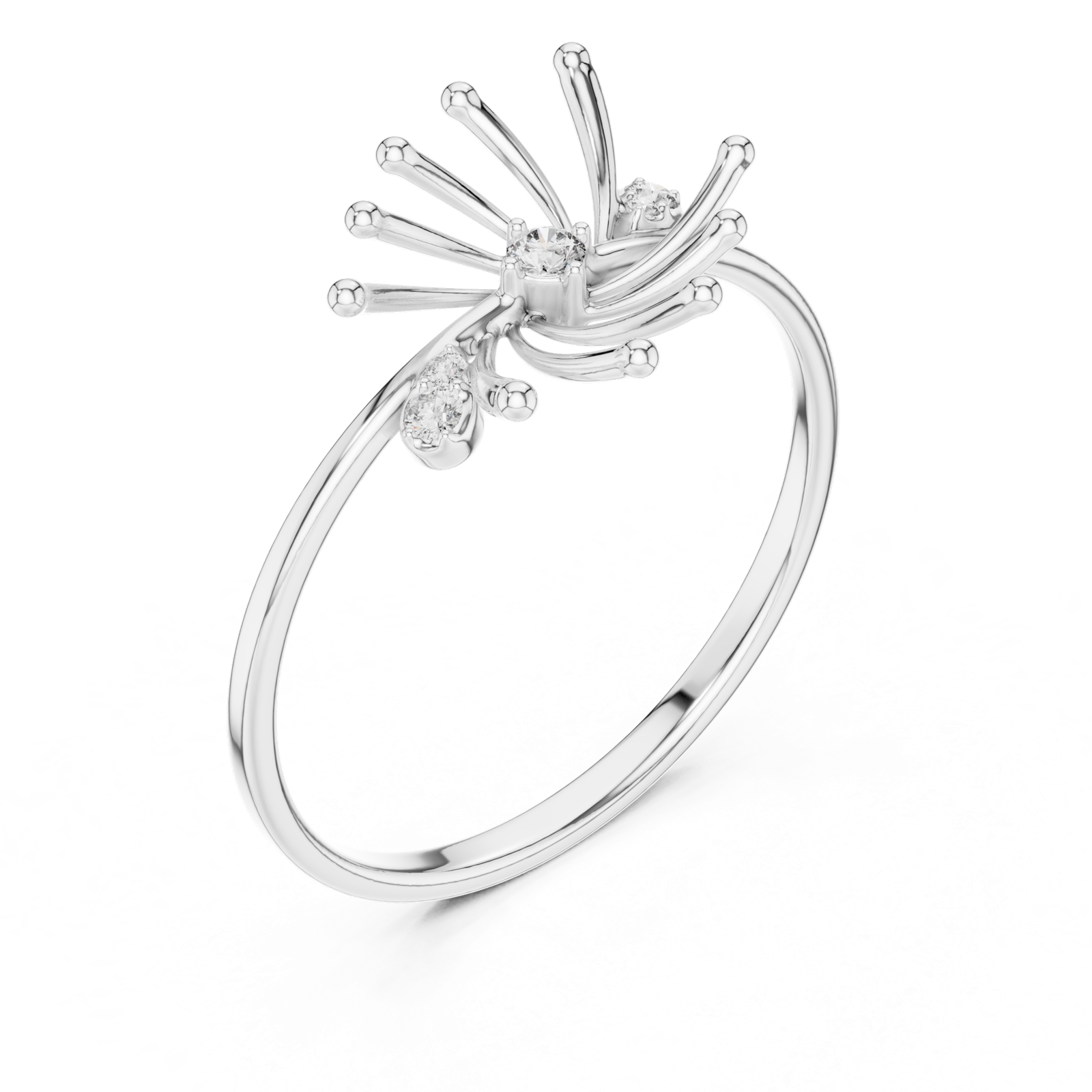 Gold Ring 1 (145), White Gold, view 2