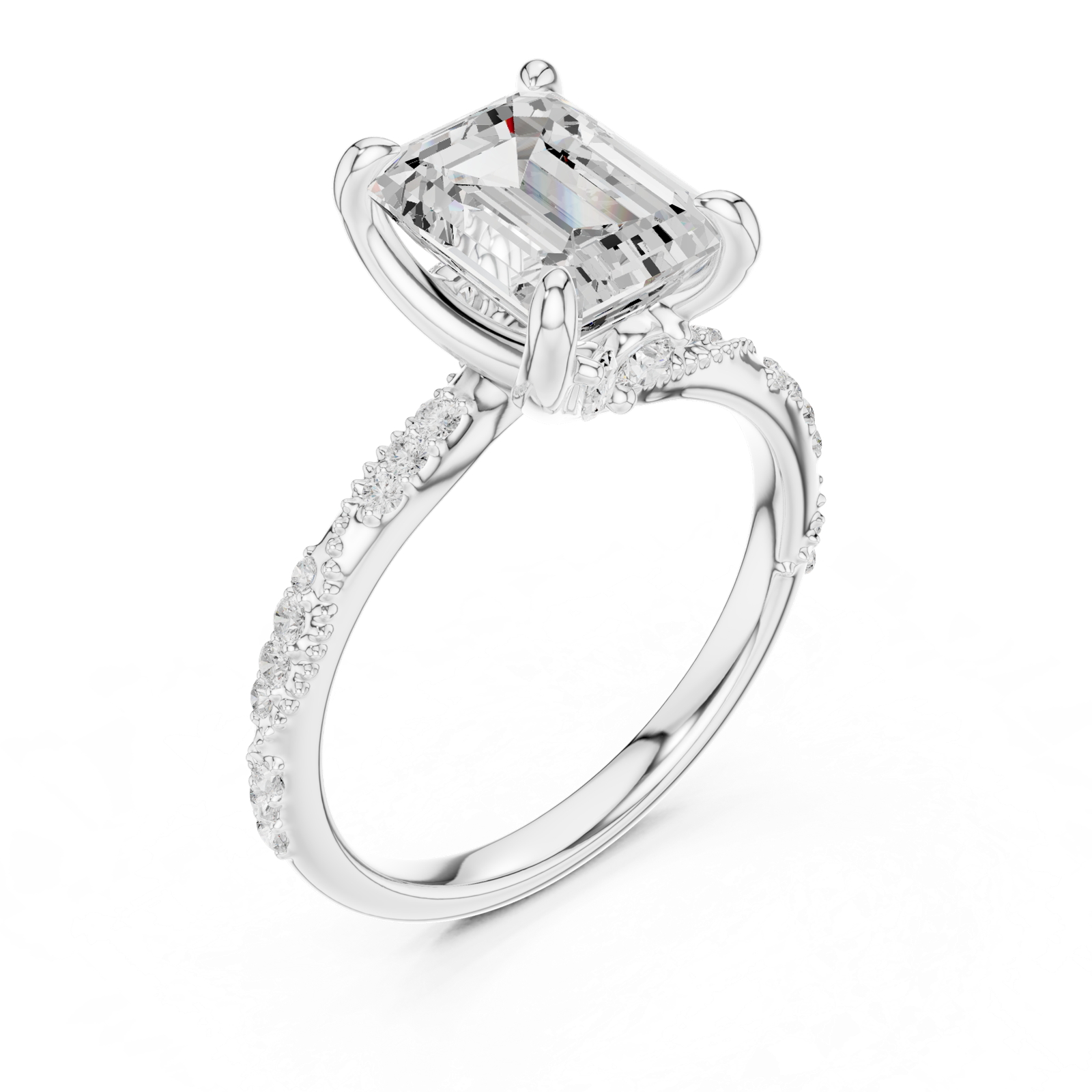 Gold Ring DDLR-898, White Gold, view 2