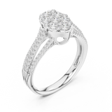 Gold Ring DDLR-756, White Gold, view 2