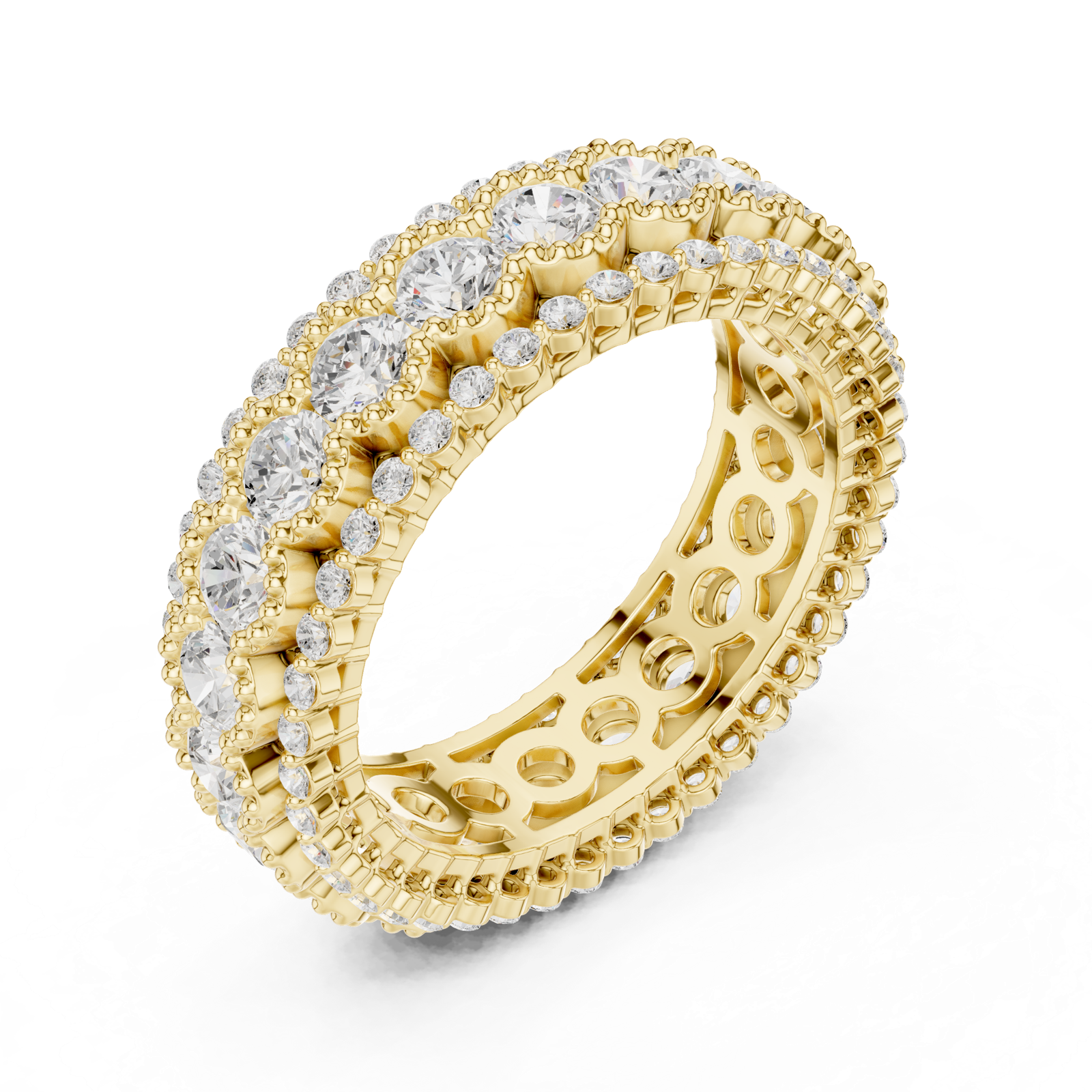 Gold Ring DDLR-367, Yellow Gold, view 2