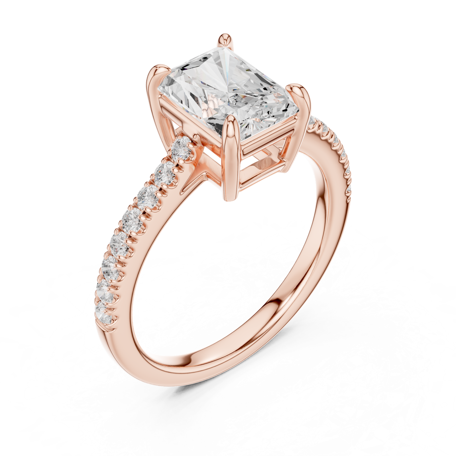 Gold Ring DDLR-881, Rose Gold, view 2