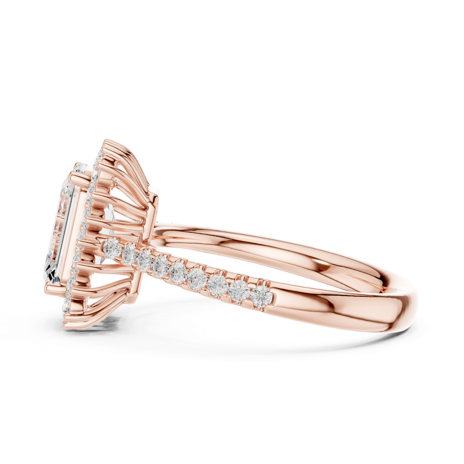 Gold Ring DDLR-731, Rose Gold, view 3