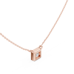 Gold Jewelry DDPS-001, Princess center stone, Rose Gold, view 2