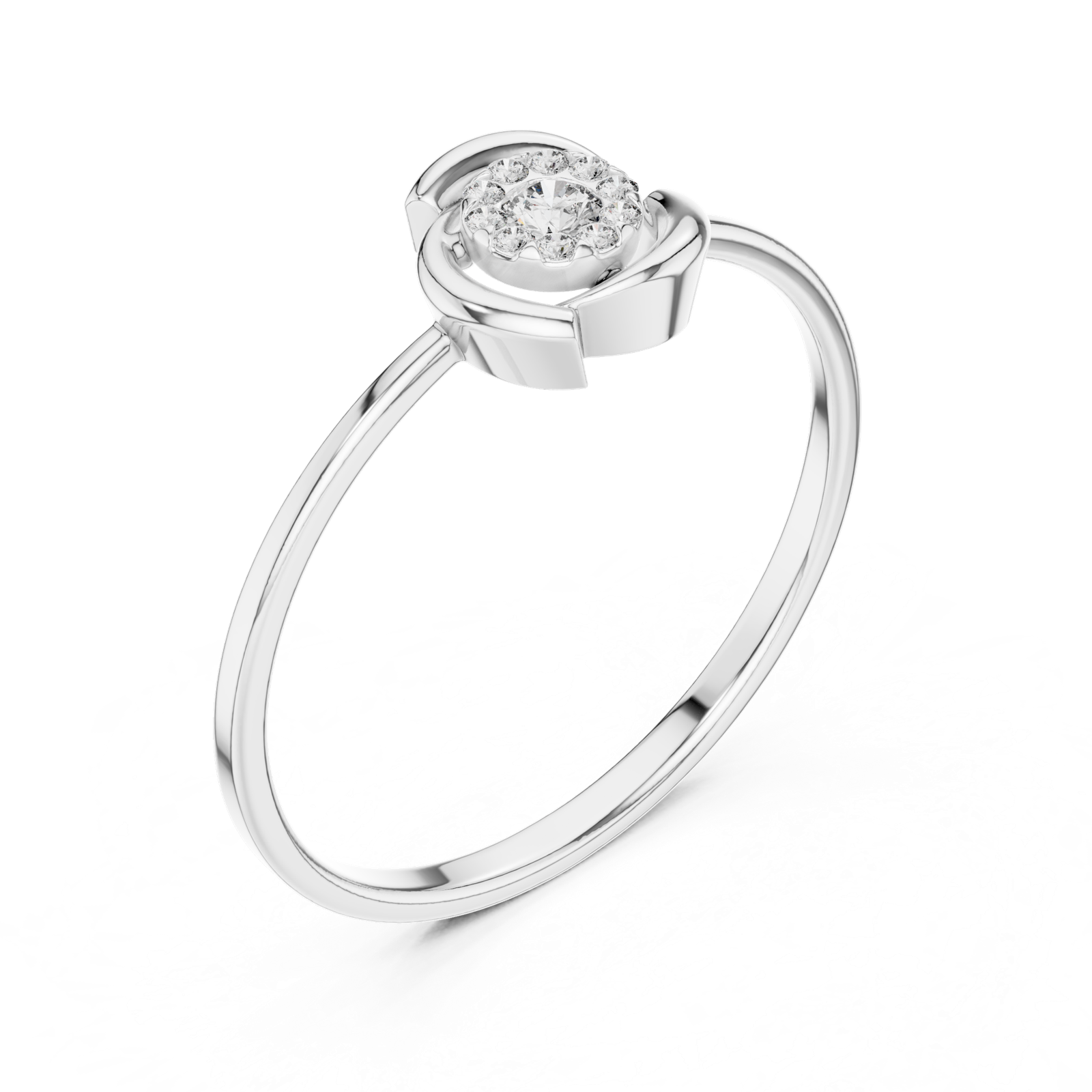 Gold Ring 1 (178), White Gold, view 2