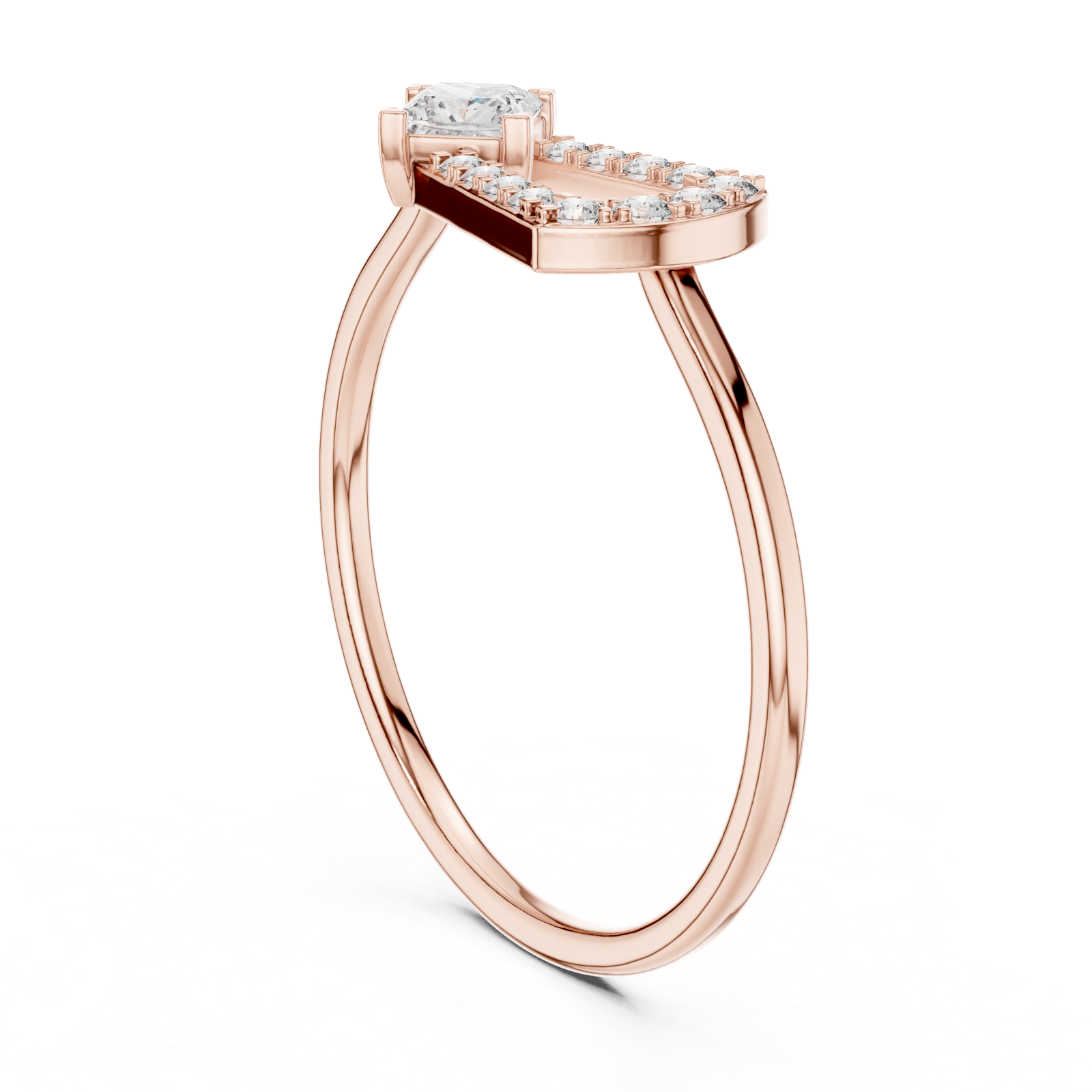 Gold Ring HLR-195, Rose Gold