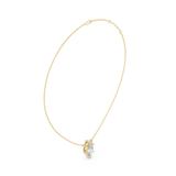 Gold Jewelry DDPO-001, Marquise center stone, Yellow Gold, view 1