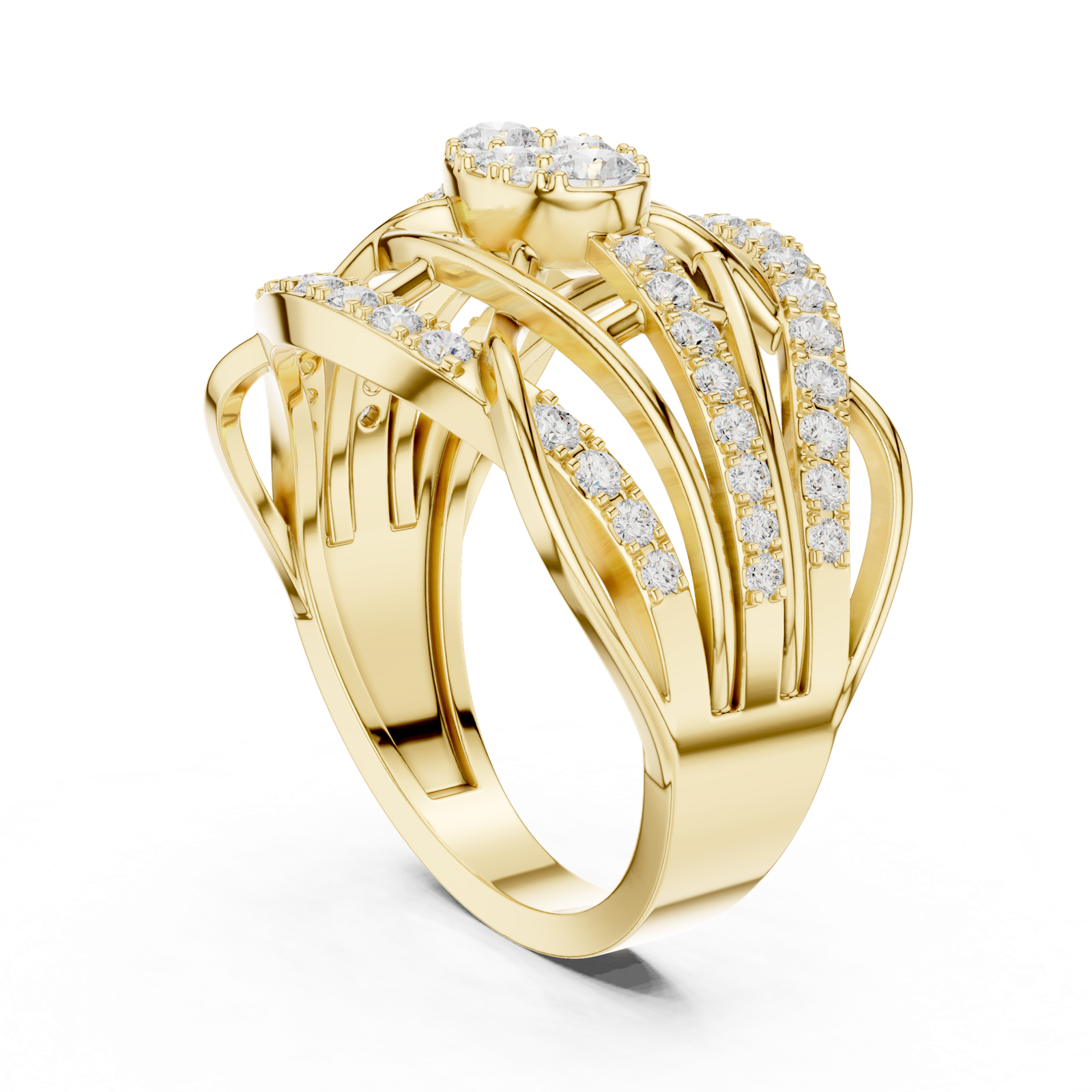 Gold Ring DDLR-769, Yellow Gold, view 1
