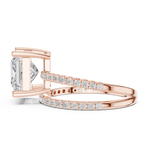 Gold Jewelry L35-39, Princess center stone, Rose Gold, view 3