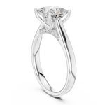 Gold Jewelry L36-18, Princess center stone, White Gold, view 1