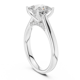 Gold Jewelry L36-18, Princess center stone, White Gold, view 1