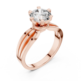 Gold Ring LR-0036, Rose Gold, view 2